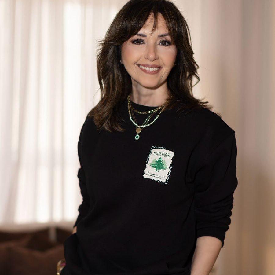 Black Pants & Cedar Stamp Sweater